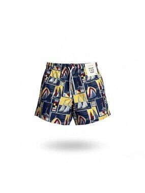 Abercrombie & Fitch Mens Multicolor Swim Trunk Nautical Print Mesh Lining  Sz XS